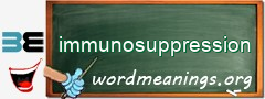 WordMeaning blackboard for immunosuppression